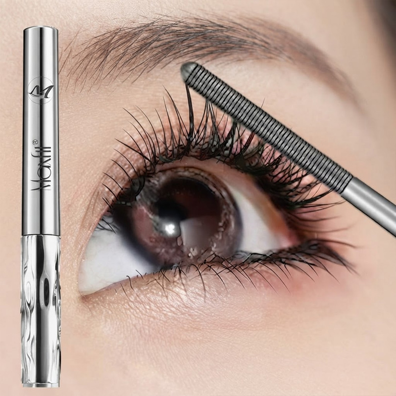 Waterproof Mascara Wand - マックスファイン ウォータープルーフマスカラ、自然な分離まつげのためのスリムワンド、長持ちするカールメイク