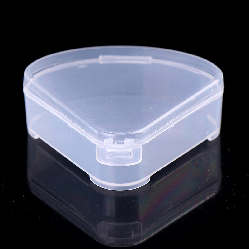 Beauty Makeup Box - * * ホットセールポータブル三角スポンジ透明化粧品バッグメイクアップパフボックス収納ケース