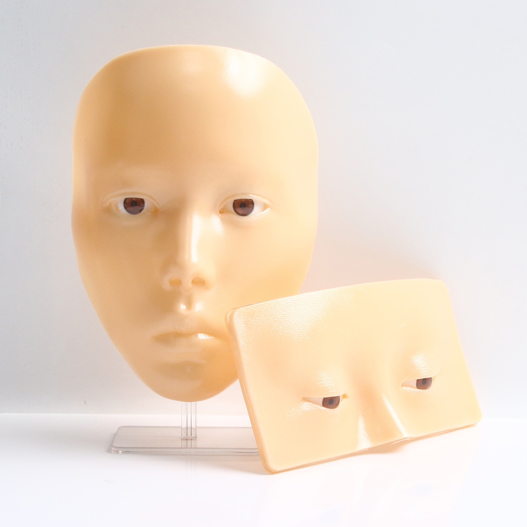 Beauty Makeup Academy - 1セット/箱 フルフェイス＆アイ 再利用可能 メイクアップボード メイクアップ練習用シリコンパッド メイクアップ美容アカデミー