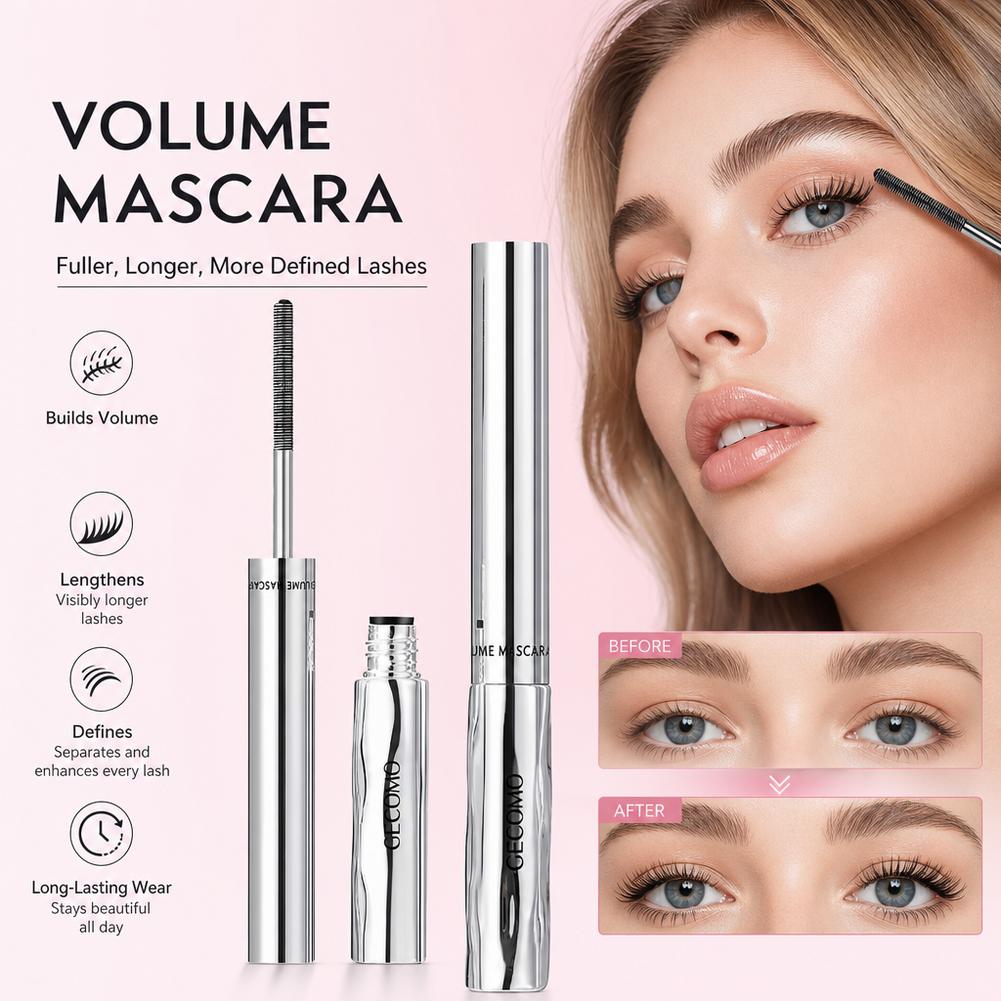 Waterproof Mascara Wand - 長持ちするカーリングマスカラ、防水・汗に強い、それぞれのまつげを分離して厚くボリュームアップ、スチールチューブマスカラ、スパイラルワンド