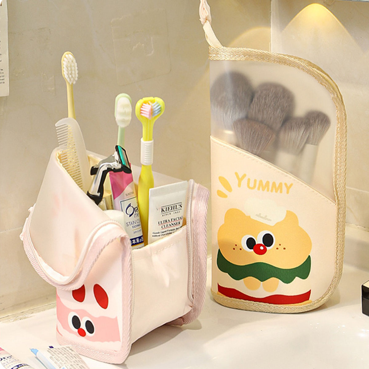 Beauty Preservation Makeup Bag - 1 個化粧品バッグトラベルスタンド収納メイクアップ下着オーガナイザー女性メイクアップポーチポータブルトイレタリー美容ケース