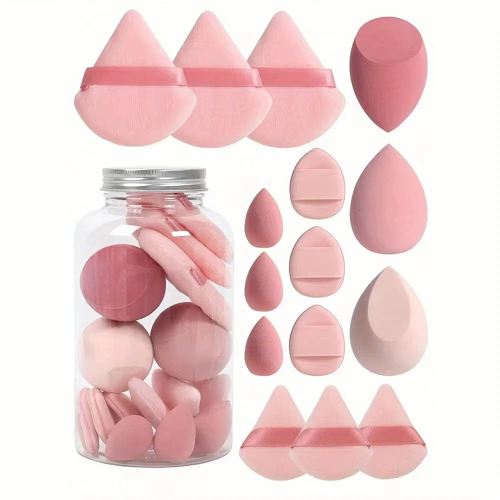 Beauty Makeup Egg - 12/15 個メイクアップスポンジ化粧パフファンデーションスポンジ美容卵パウダーパフ女性メイクアップアクセサリーメイクアップツール
