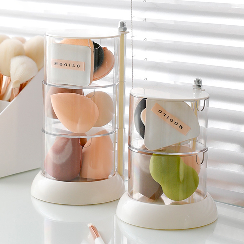 Beauty Makeup Egg - ノルディックコットンパッド収納ボックス,360度回転,メイクアップ,パフ,防塵,コットンパッド,ホルダー,バスルーム,美容卵,新品