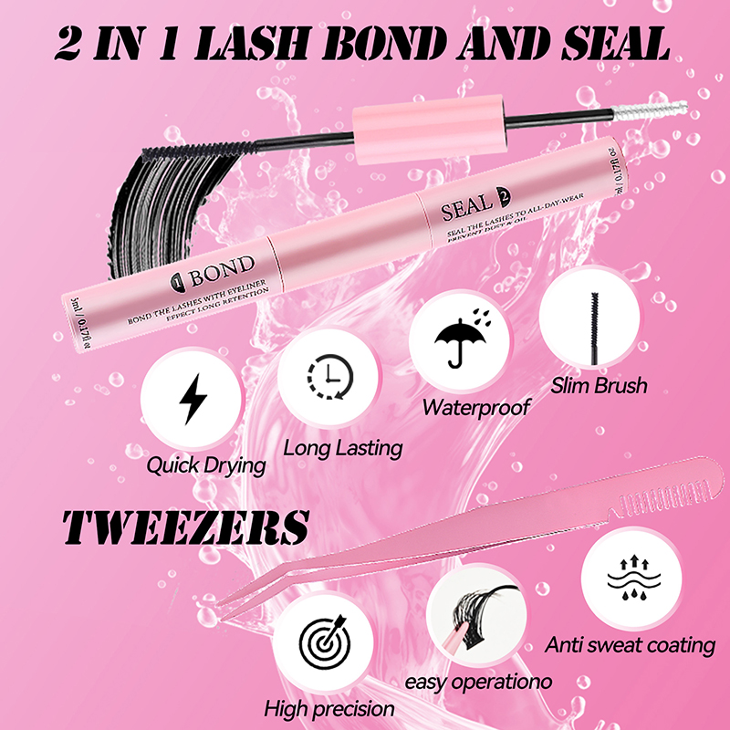 DIYまつげクラスター用まつげ接着剤とシーラー、長持ちするま - Waterproof Mascara Wand のレビューと価格