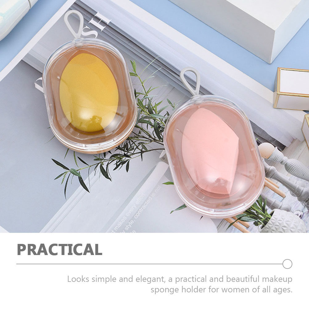 4個入りのおしゃれなメイクアップエッグ収納ボックス、小型軽量 - Beauty Makeup Box のレビューと価格