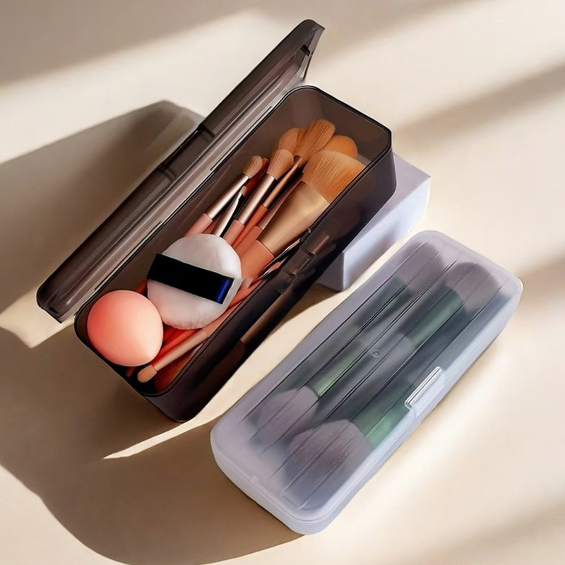 1PC 透明プラスチック化粧品収納ボックス化粧ブラシペンホル - Beauty Makeup Box のレビューと価格