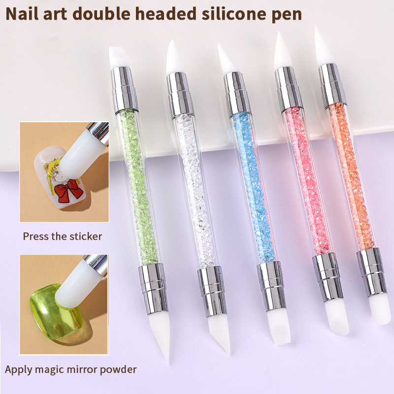 5本セット ネイルアートペン ダブルヘッド シリコンフラワー - Contour Palette Stick のレビューと価格