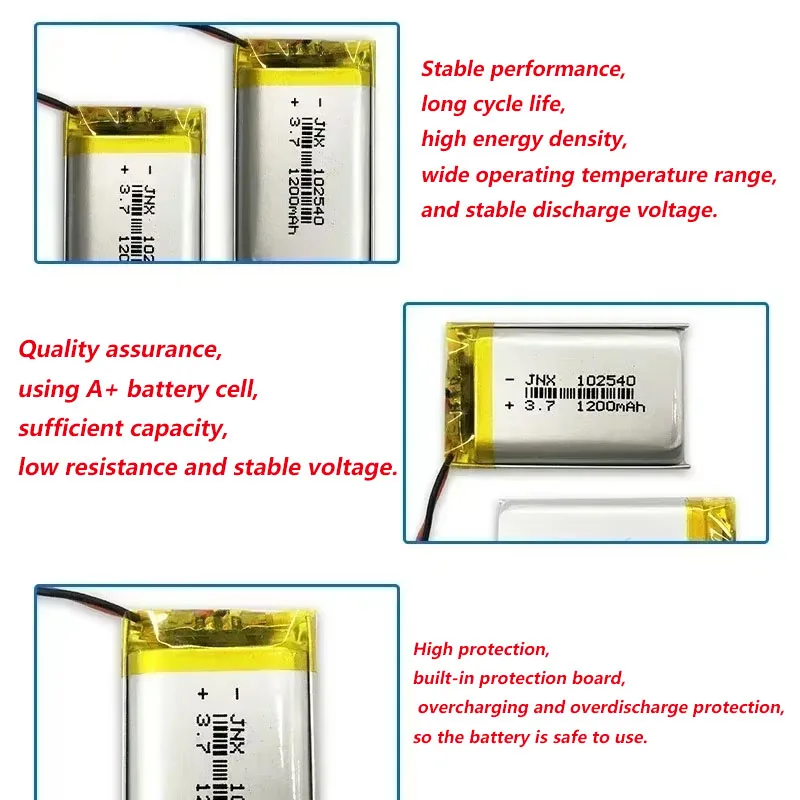 102540 3.7V 1200mAh ポリマー充電式バッテ - Beauty Makeup Games Free のレビューと価格