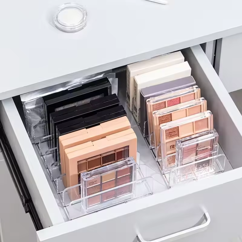 メイクアップオーガナイザーボックス、7コンパートメントの透明 - Beauty Makeup Box のレビューと価格