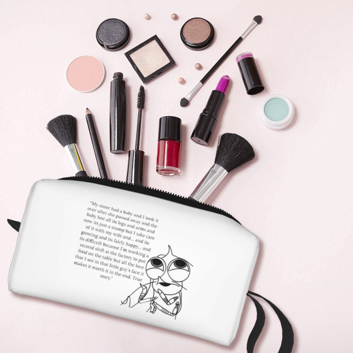 Shark Tales シュリンプクォート メイクアップバッ - Makeup Is Beauty Quotes のレビューと価格