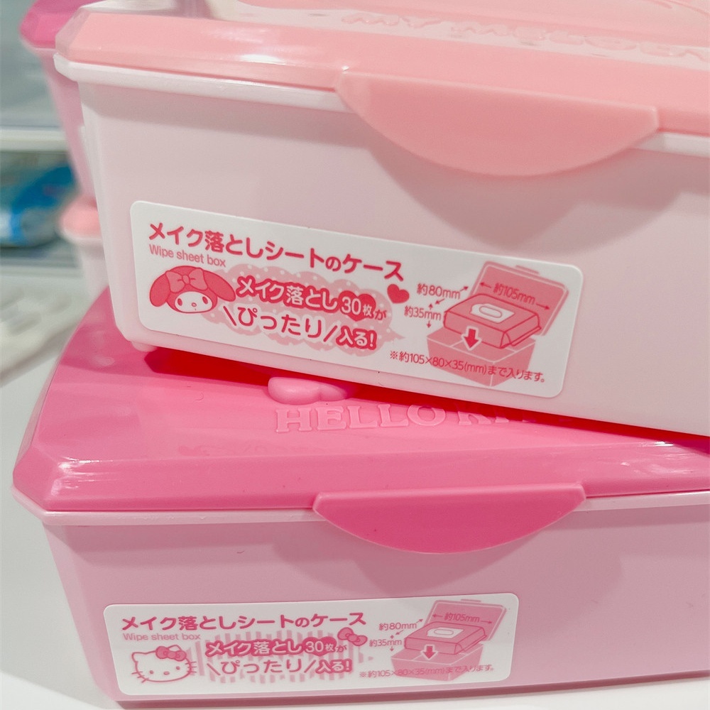 本物のハローキティメロディー防塵収納ボックスかわいいサンリオ - Beauty Preservation Makeup Bag のレビューと価格