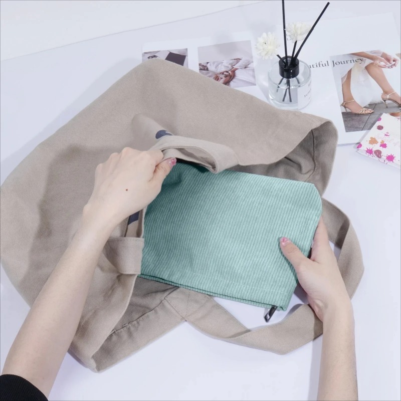 コーデュロイ旅行化粧品バッグポータブル化粧収納バッグ財布女性 - Beauty Preservation Makeup Bag のレビューと価格